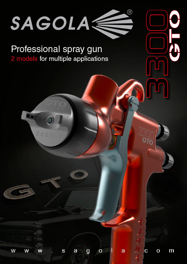 Brochure de présentation pistolet peinture Sagola 3300 GTO