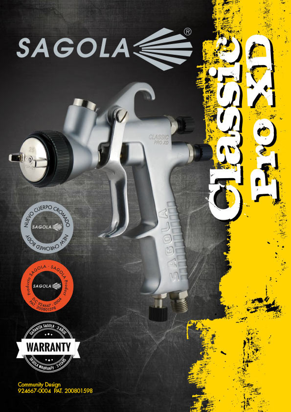 Brochure de présentation pistolet peinture Sagola Classic Pro XD